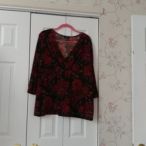 Fall colored 3/4 sleeve blouse
